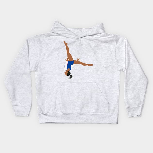 Gymnast - Layout Stepout Kids Hoodie by Susie